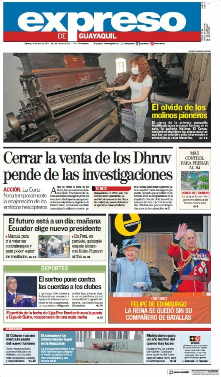 Portada de Expreso (Ecuador)