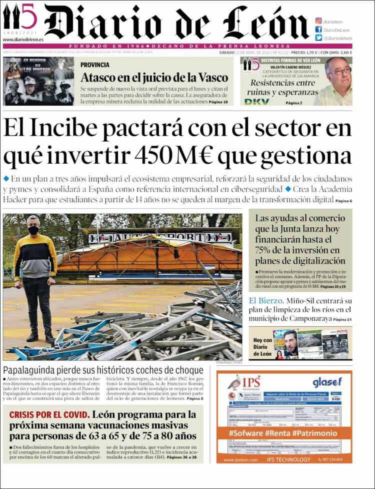 Portada de Diario de León (España)