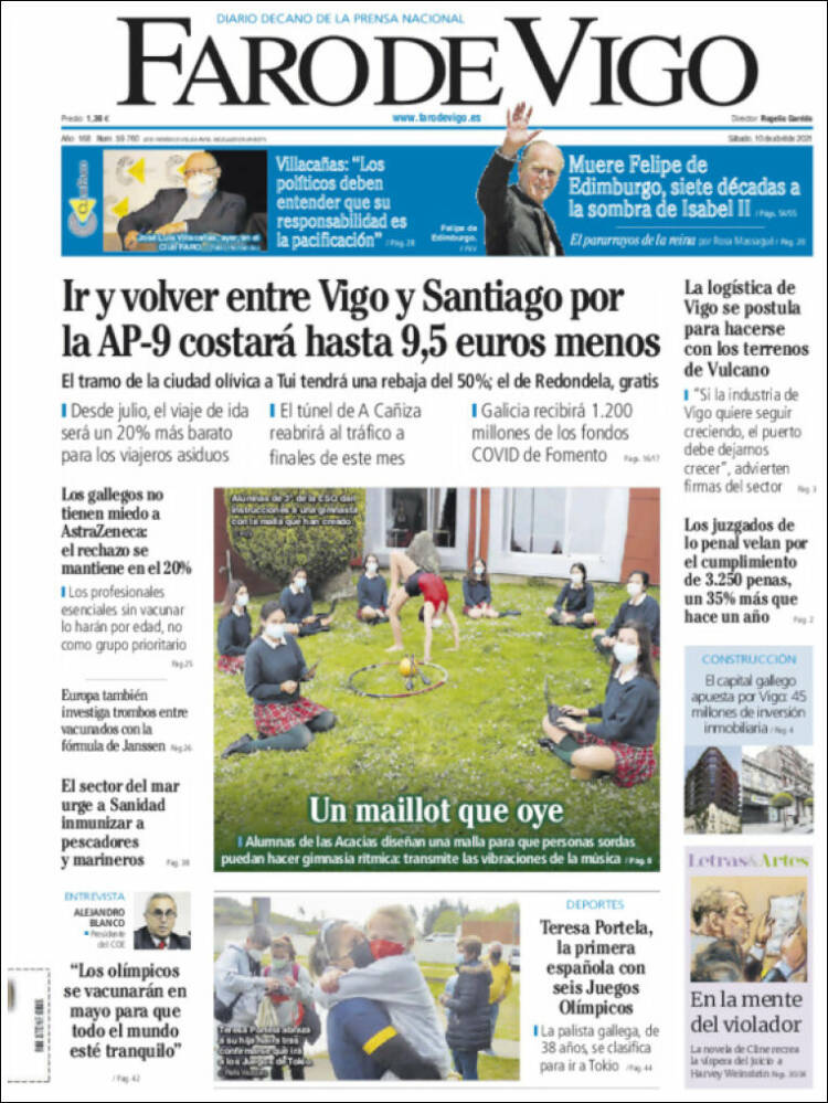 Portada de Faro de Vigo (España)