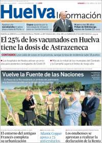 Portada de Huelva Información (España)