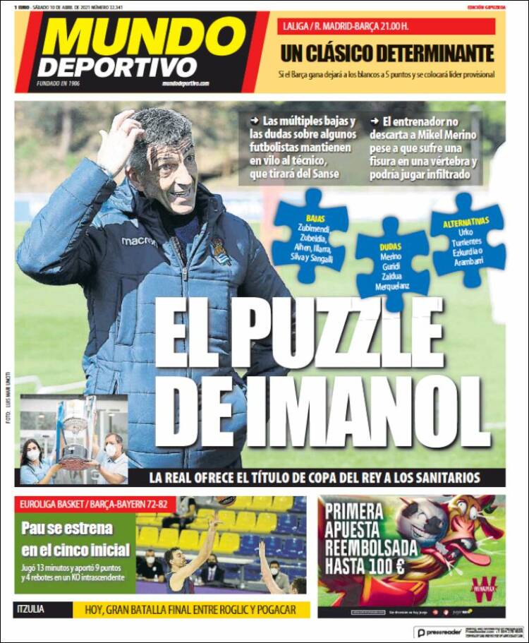 Portada de Mundo Deportivo Gipuzkoa (España)