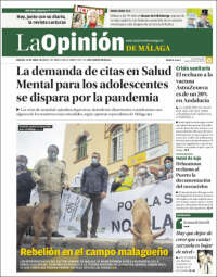 Portada de La Opinión de Málaga (España)