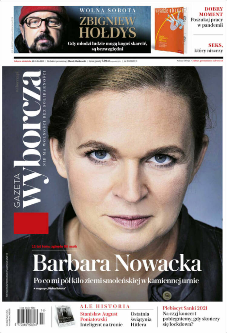 Portada de Gazeta Wyborcza (Polonia)