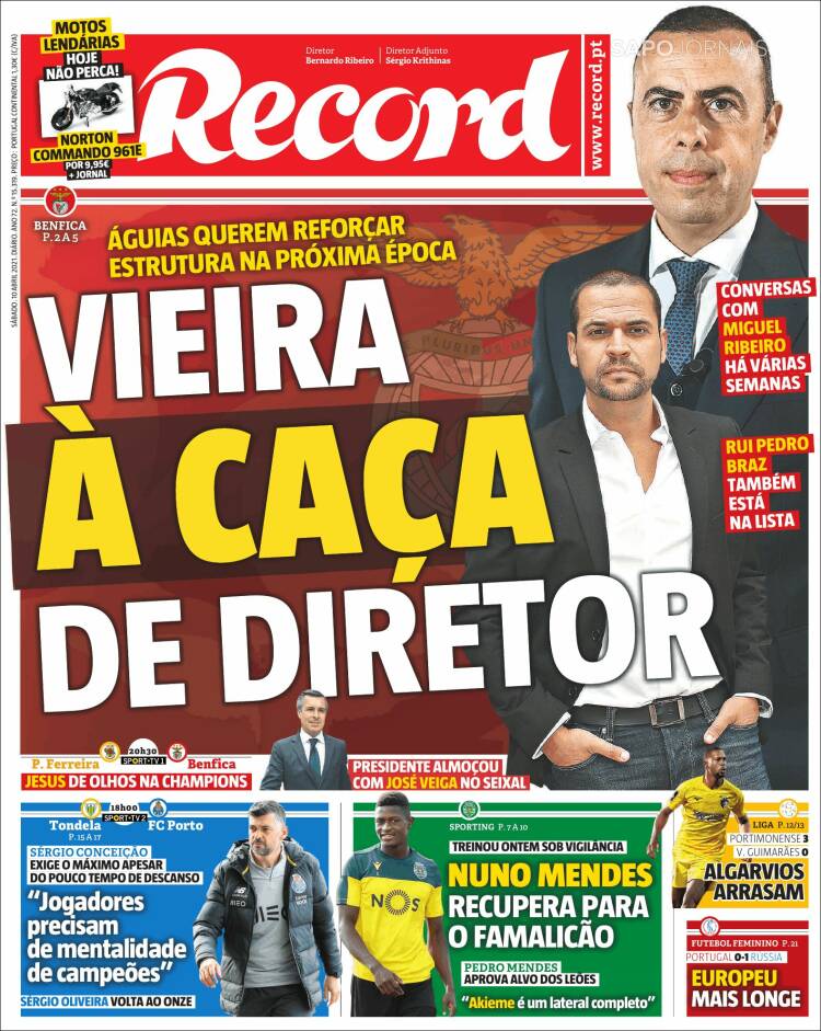 Portada de Record (Portugal)