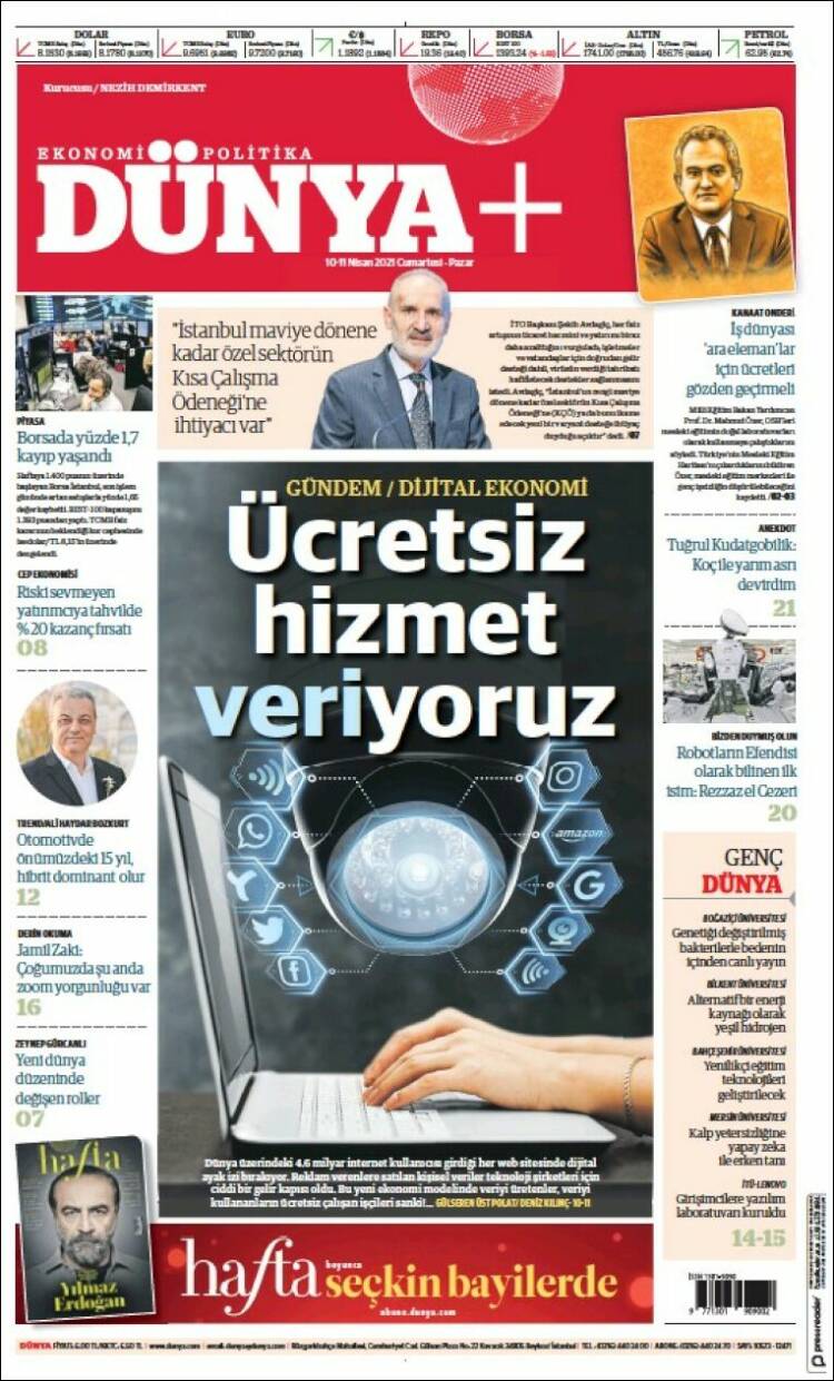 Portada de Dünya (Turqu&iacute;a)