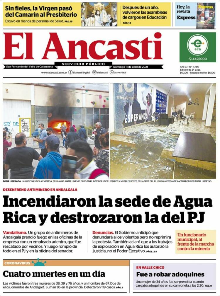 Portada de El Ancasti (Argentina)