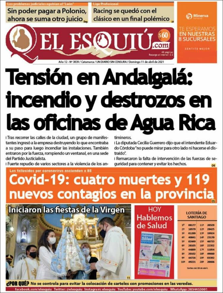 Portada de El Esquiu (Argentina)