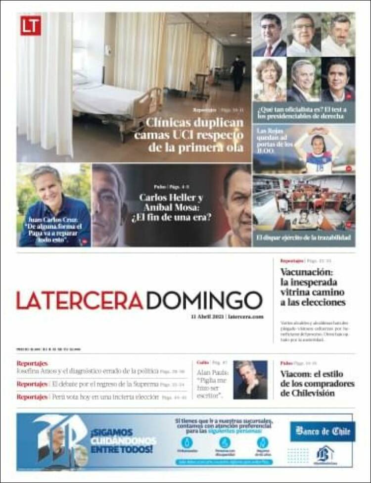 Portada de La Tercera (Chile)