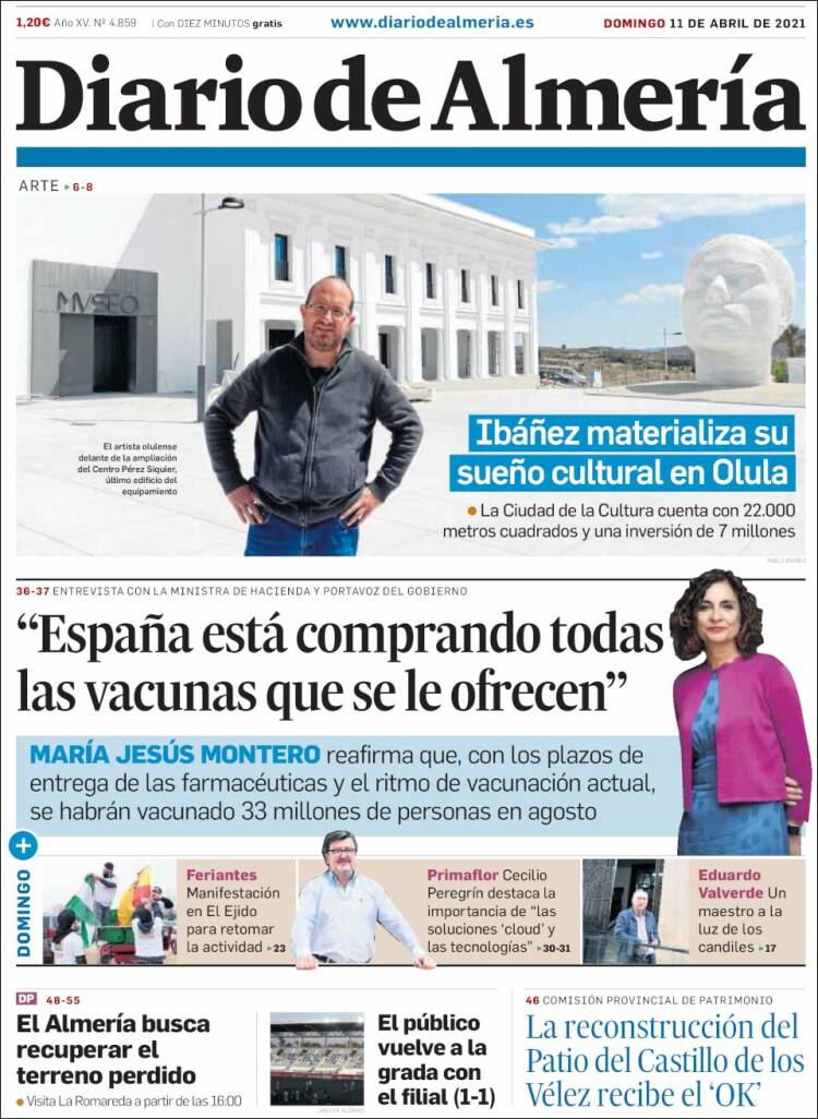 Portada de Diario de Almería (España)