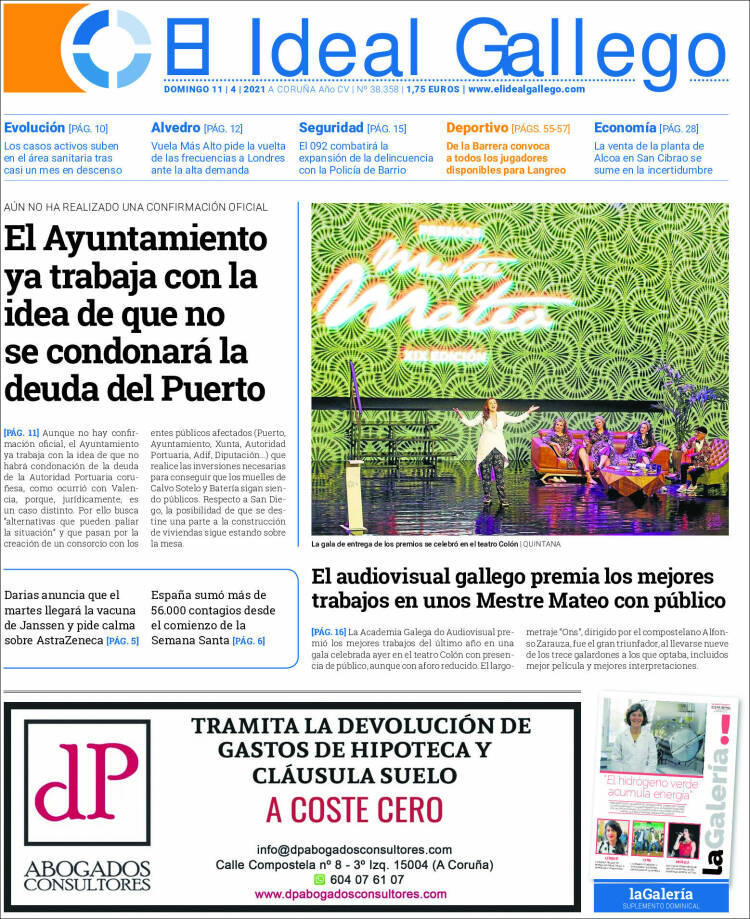 Portada de El Ideal Gallego (España)