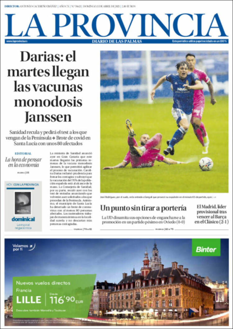 Portada de La Provincia (España)