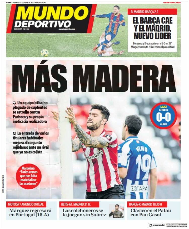 Portada de Mundo Deportivo Bizkaia (España)