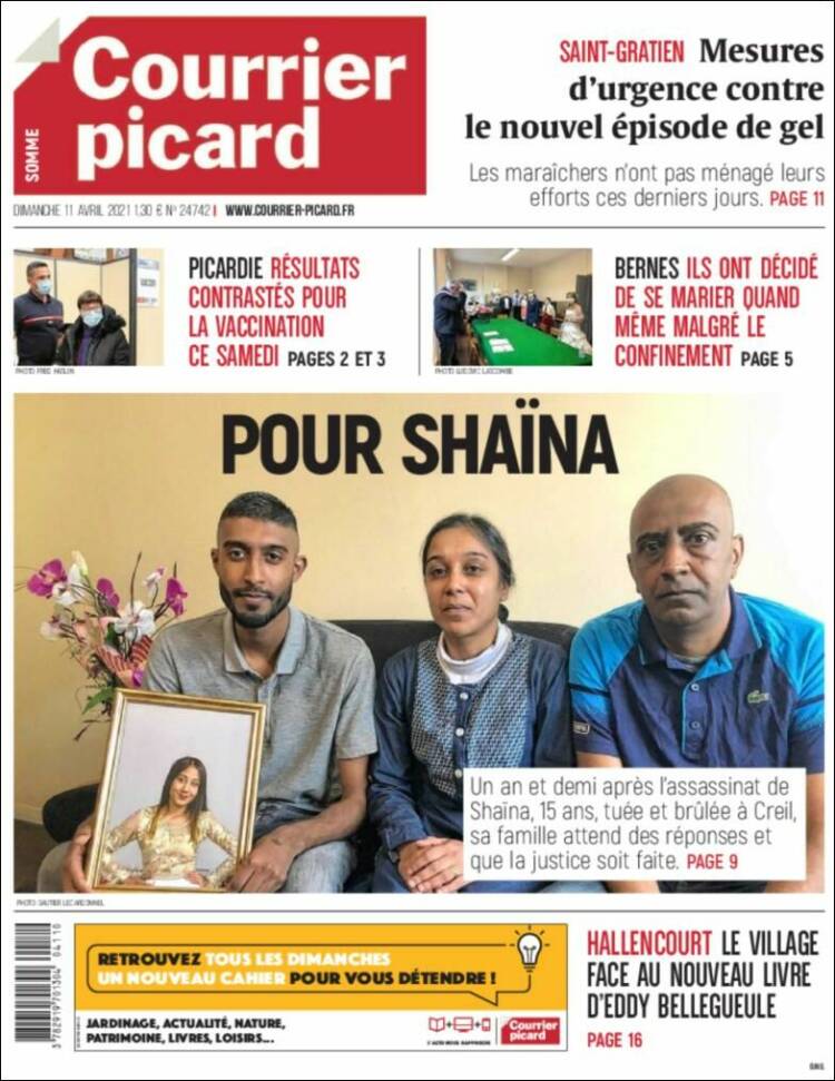 Portada de Courrier Picard (Francia)