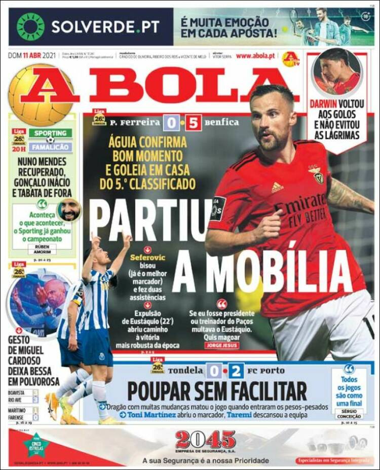 Portada de A Bola (Portugal)