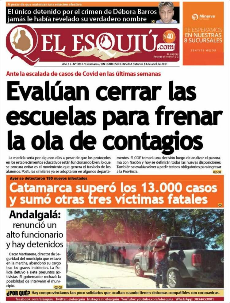 Portada de El Esquiu (Argentina)
