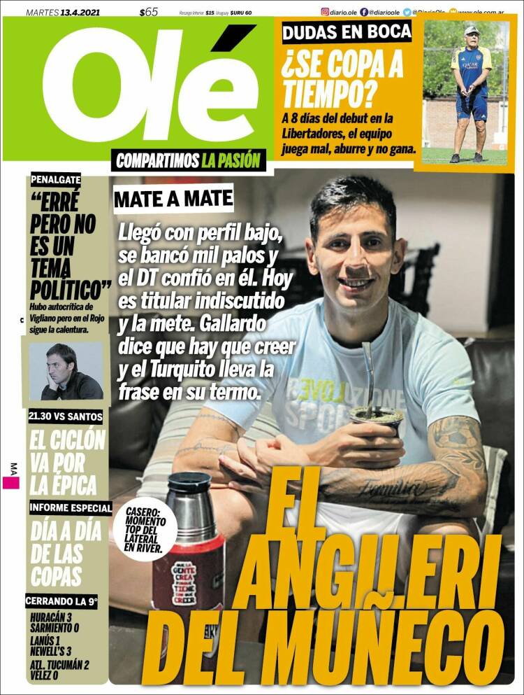 Portada de Olé (Argentina)