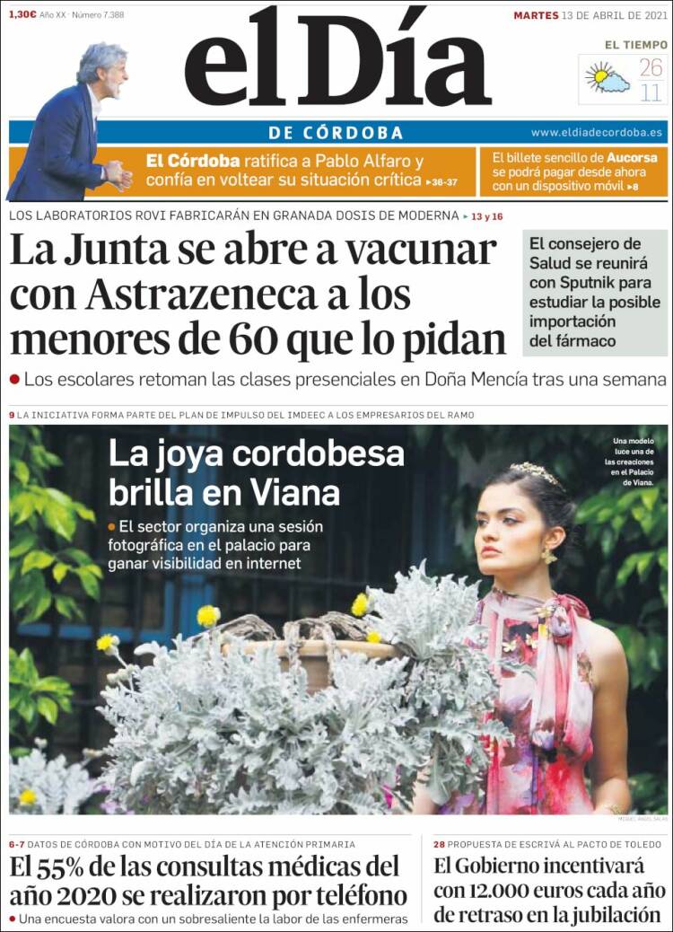 Portada de El Día de Córdoba (España)