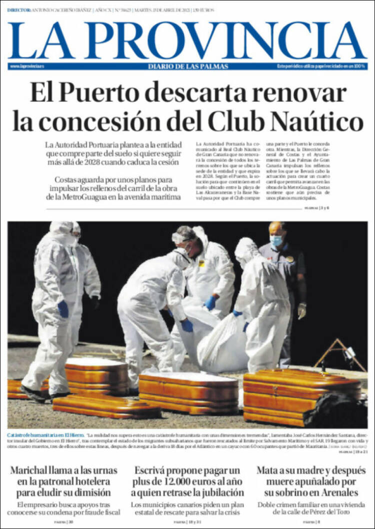 Portada de La Provincia (España)