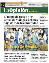 Portada de La Opinión de Málaga (España)