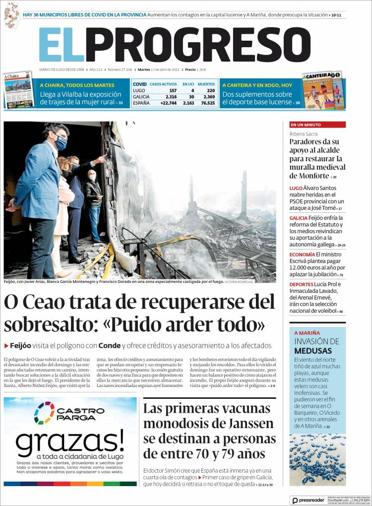 Portada de El Progreso (España)