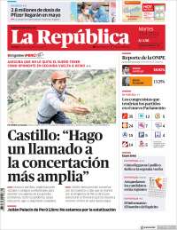 Portada de La Republica (Perú)