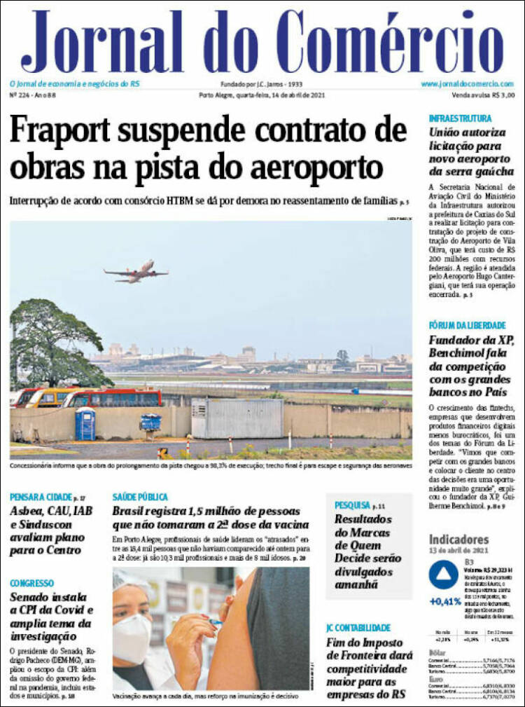 Portada de Jornal do Comércio (Brasil)