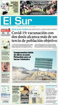 Portada de El Sur (Chile)