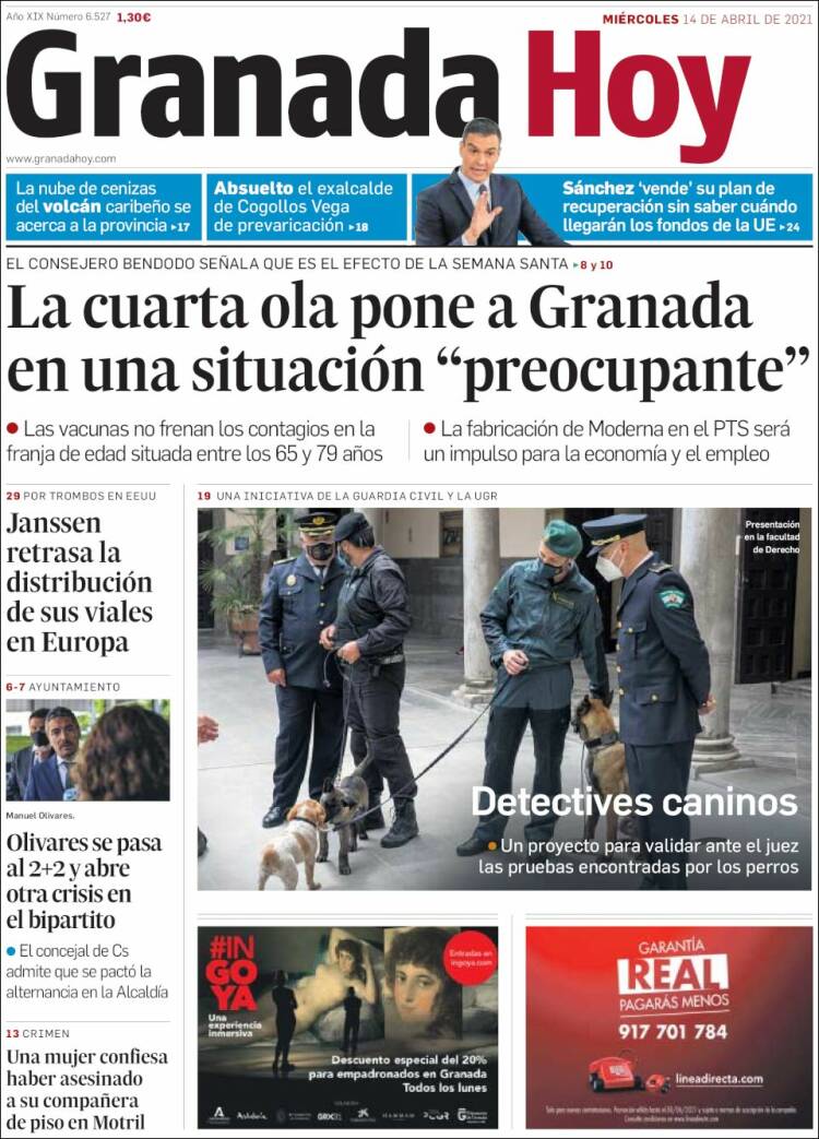 Portada de Granada Hoy (España)