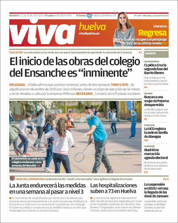 Portada de Viva Huelva (España)