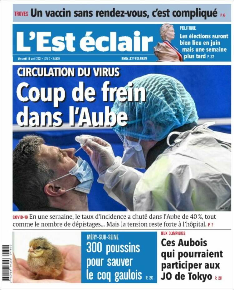 Portada de L'Est Eclair (France)