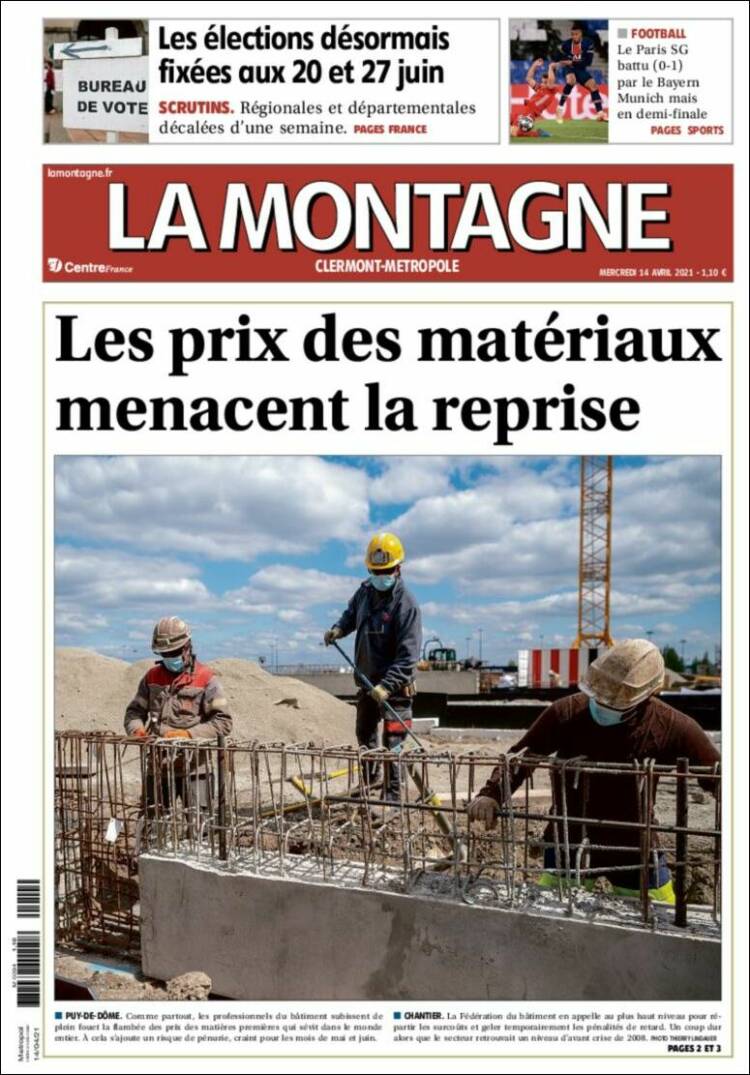 Portada de La Montagne (Francia)