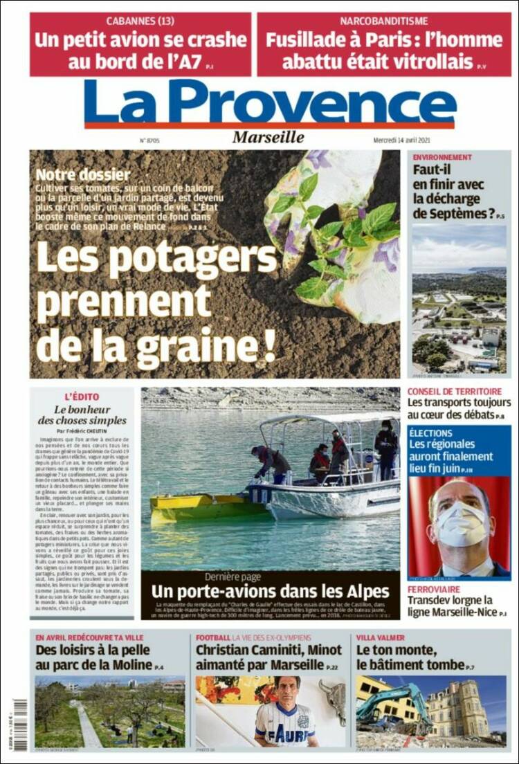 Portada de La Provence (Francia)