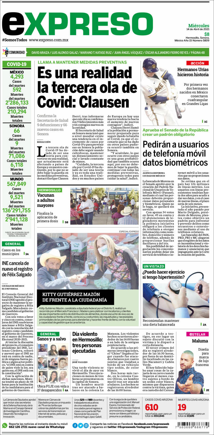 Portada de Expreso (Mexico)