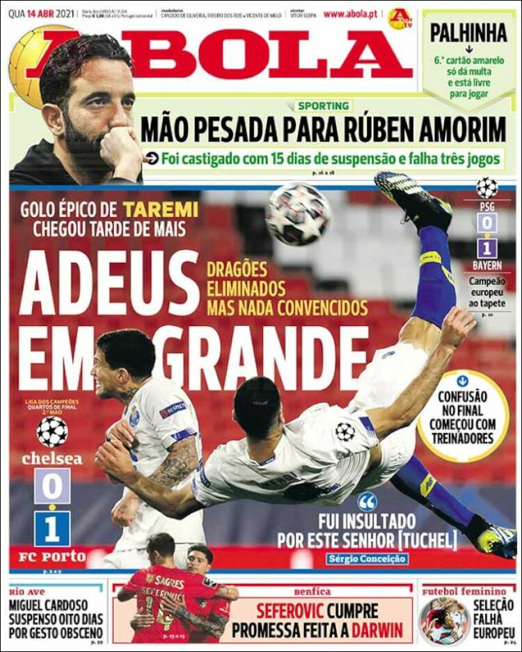 Portada de A Bola (Portugal)