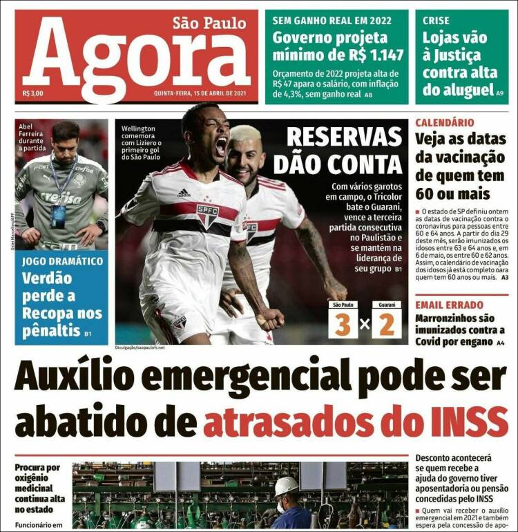 Portada de Jornal Agora (Brasil)