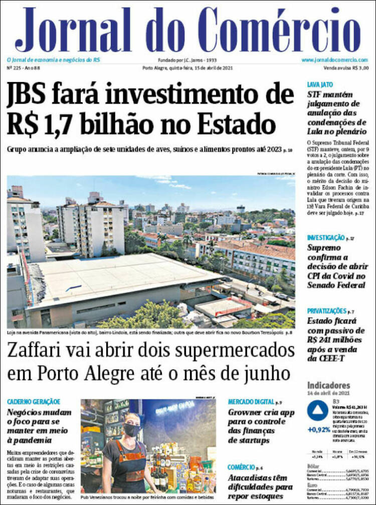 Portada de Jornal do Comércio (Brasil)