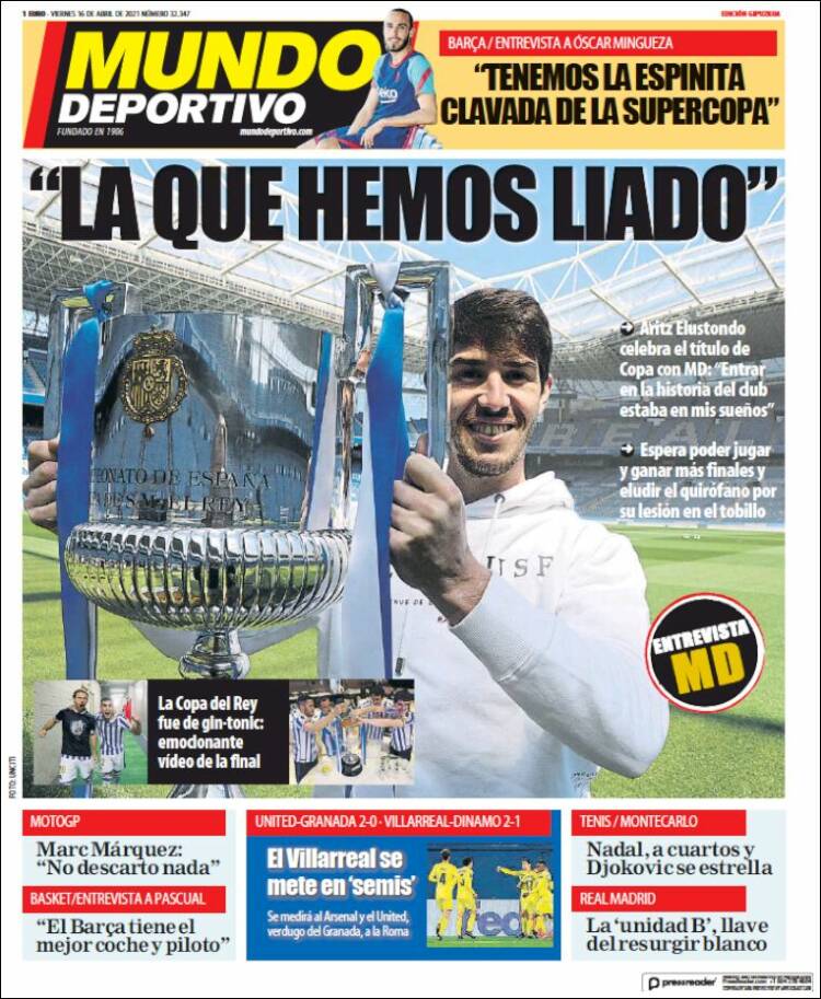 Portada de Mundo Deportivo Gipuzkoa (España)