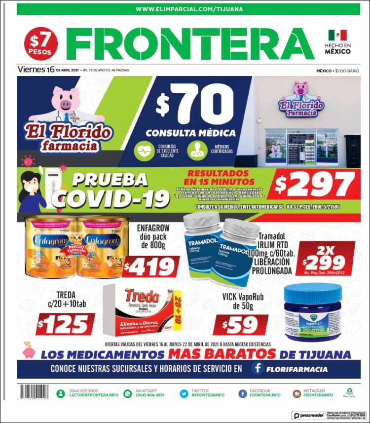 Portada de Frontera (México)