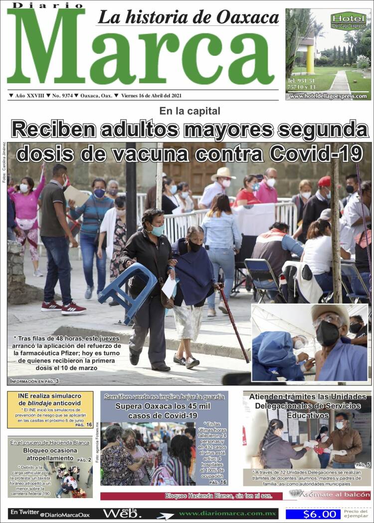 Portada de Diario Marca (México)