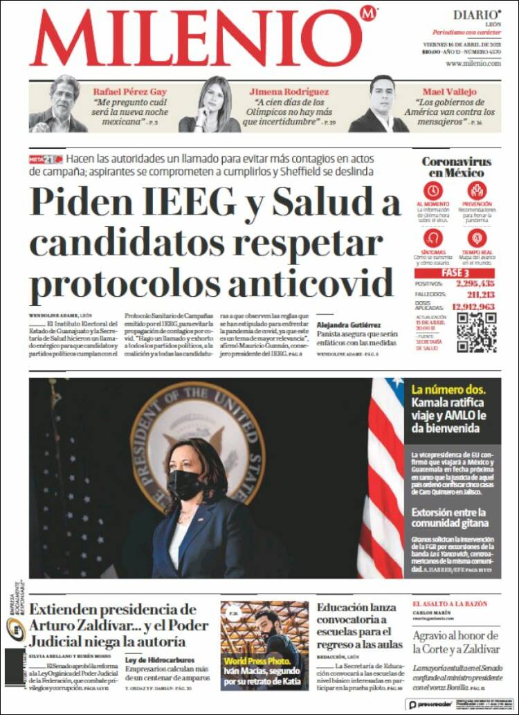 Portada de Milenio de León (México)