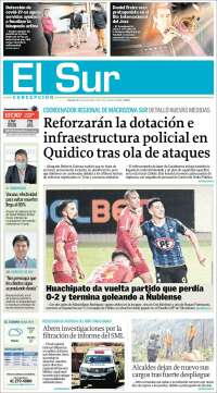 Portada de El Sur (Chile)