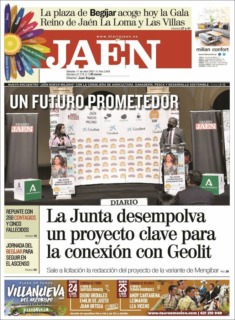 Portada de Diario Jaén (España)