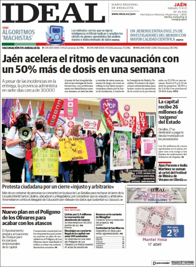 Portada de El Ideal de Jaén (España)