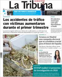 Portada de La Tribuna de Albacete (España)