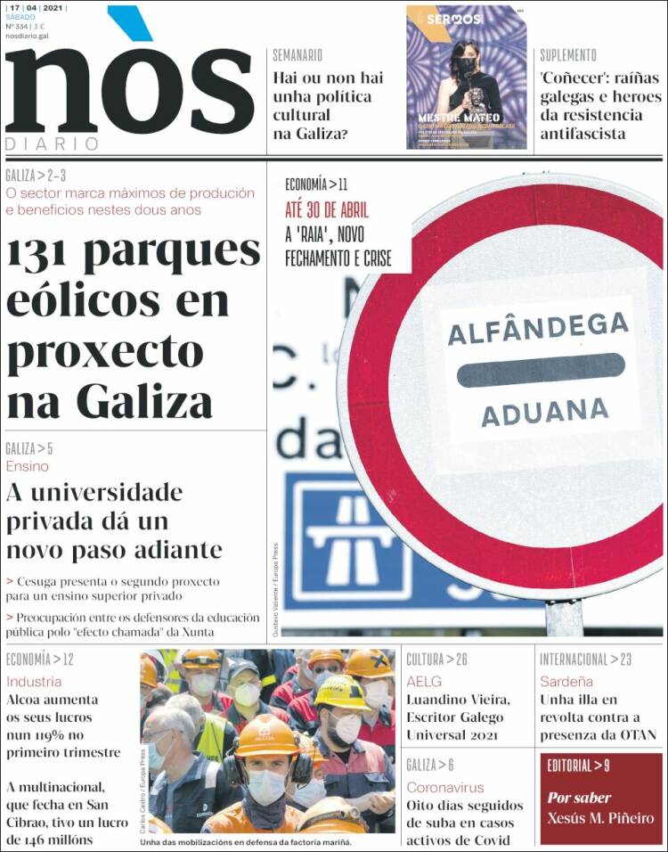 Portada de Nòs Diario (España)