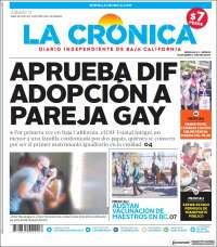 Portada de La Crónica de Baja California (M&eacute;xico)