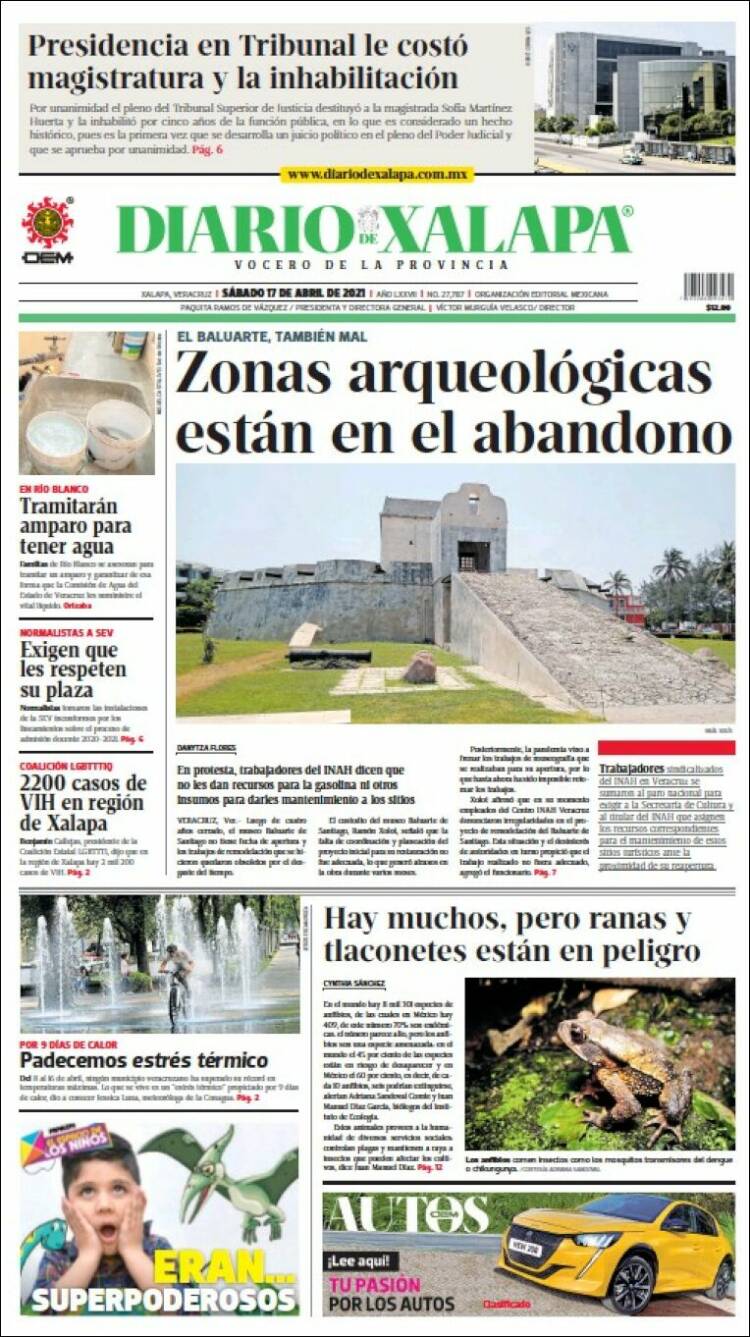 Portada de Diario de Xalapa (México)