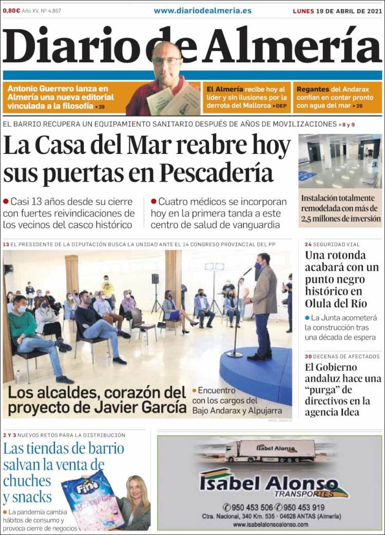 Portada de Diario de Almería (España)