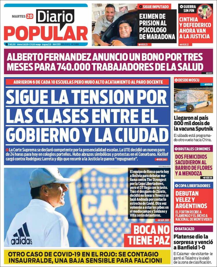 Portada de Diario Popular (Argentina)