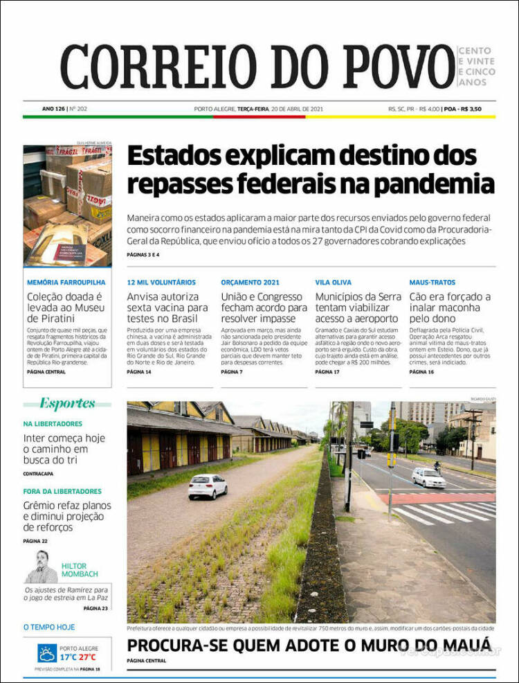 Portada de Correio Do Povo (Brasil)